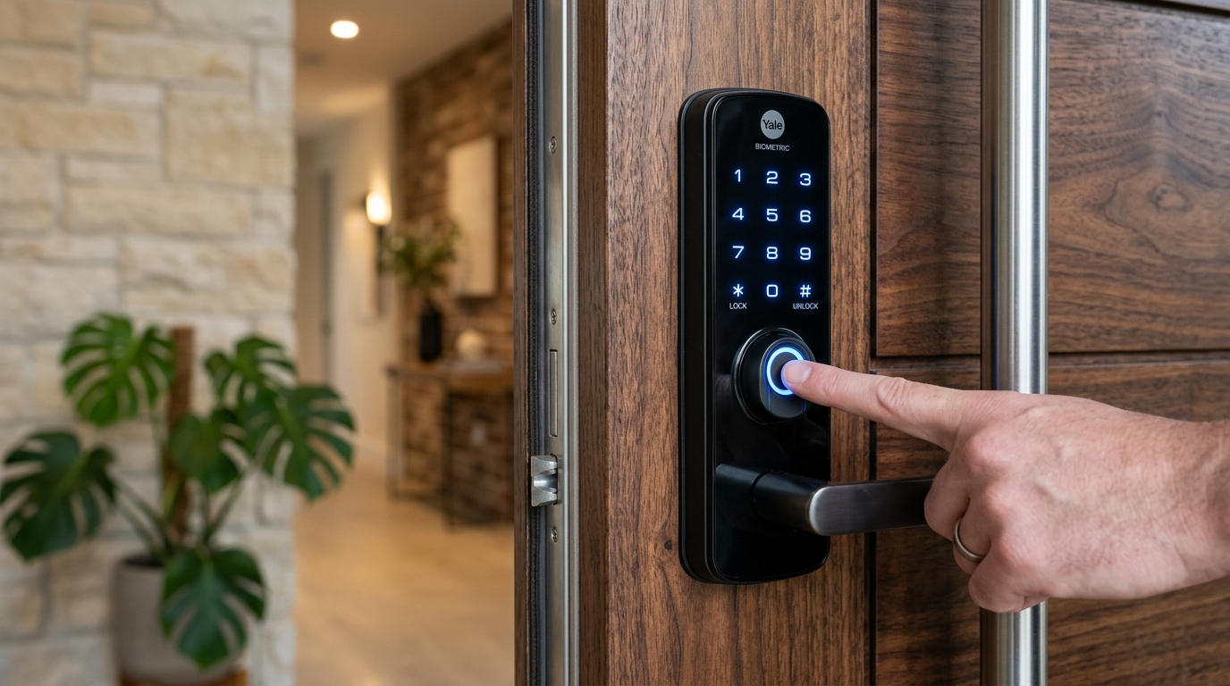 Smart door lock programming and biometric installation in Dubai